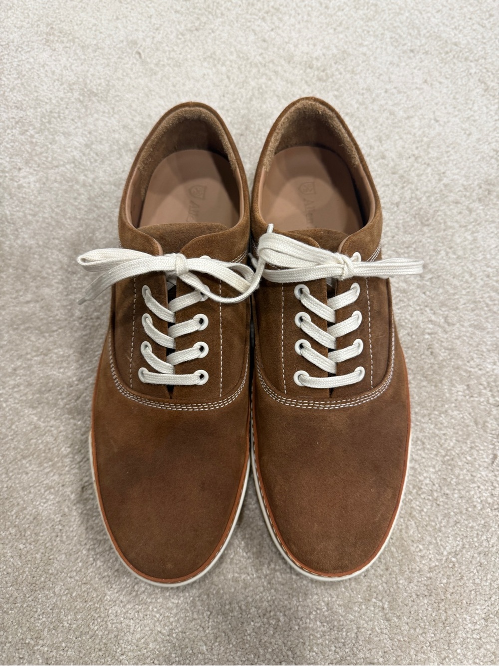 Allen Edmonds Porter Derby Suede Brown Sneakers size 11